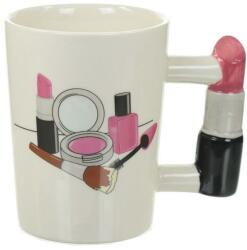 Hair & Beauty Fashion Cups Cana ceramica beauty&fashion personalizata Make-up cu ruj / SMUG 107