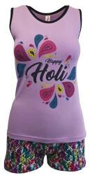 Univers Fashion Pijama dama, Univers Fashion, maiou mov cu imprimeu 'Happy Holi