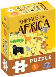 Animale din africa - puzzle 3 ani +