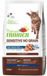 Natural Trainer 2x1, 5kg Natural Trainer Sensitive No Grain pisztráng száraz macskatáp