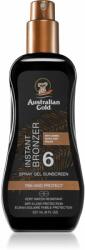 Australian Gold Spray Gel Sunscreen With Instant Bronzer spray protector pentru plajă cu efect autobronzant SPF 6 237 ml