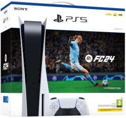Sony Playstation 5 Disc + Joc EA Sports FC 24, Consola de jocuri PS5 (CFI-1216A_FC24)