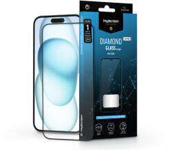 Apple iPhone 15 Plus/15 Pro Max edzett üveg képernyővédő fólia - MyScreen Protector Diamond Glass Lite Edge2.5D Full Glue - fekete