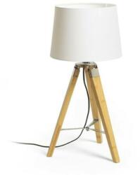 Rendl light studio ALVIS/AMBITUS 30 asztali lámpa Polycotton fehér/bambusz 230V LED E27 11W (R14041)