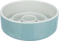 TRIXIE Slow Feeding Castron ceramic pentru hranire lenta, gri/albastru 0.45 l