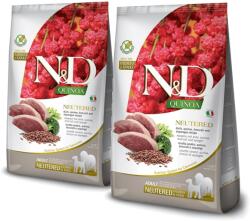 Farmina N&D Quinoa Dog Neutered Adult Madium & Maxi duck, broccoli hrana caini talie medie 2 x 2, 5 kg