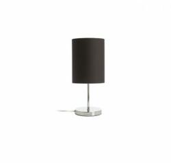 Rendl light studio NYC/RON 15/20 asztali lámpa Polycotton fekete/króm 230V LED E27 7W (R14061) - kontaktor