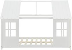 [en. casa] Gyerekágy Tostedt 140 x 200 cm fenyő félig nyitott házikó gyerekágy 200 kg fehér (82092620)