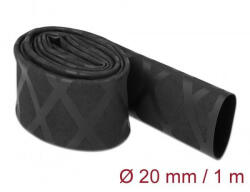 DELOCK 19593 1mx20mm csúszásmentes X-mintás fekete zsugorcső (19593) - tobuy