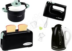 Smoby Set electrocasnice de bucătărie Tefal Toaster Express Smoby cu mixer manual și un fierbător cu oala sub presiune (SM310527-3)