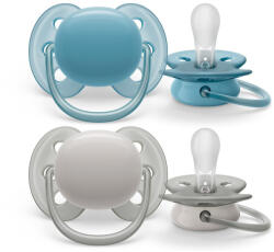 Philips játszócumi Ultrasoft Premium neutral 6-18hó fiús 2db - babycenter-online