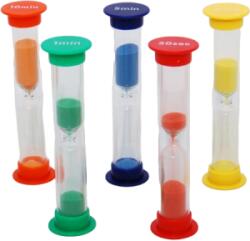 TickiT Set de 5 miniclepsidre cu nisip colorat si cronometrare diferita (TIK92007) - ookee