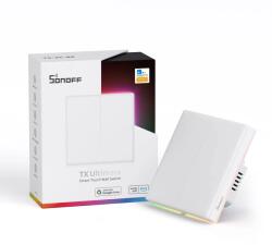 SONOFF Intrerupator Smart Sonoff T5-2C-86 WiF cu Full Touch (2 canale), Lumina LED 10A 2400W (T5-2C-86) - Technodepo