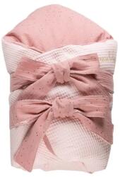 ENIE BABY Wrap VAFFLE rózsaszín 80x80 cm üreges rostból