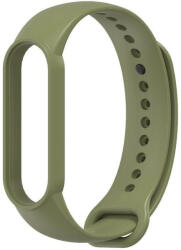  Xiaomi Mi Band 5 / Mi Band 6 / Mi Smart Band 7, szilikon pótszíj, állítható, TP IconBand, sötétzöld