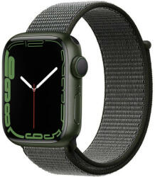 Apple Watch 4-6, SE, SE (2022) (42 / 44 mm) / Watch 7-9 (45 mm) / Watch Ultra 1-2 (49 mm), textíl pótszíj, nylon, állítható, légáteresztő, TP Nylon, sötétzöld - tok-shop