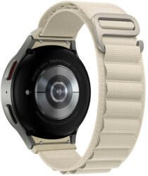 Samsung Galaxy Watch 4 / 5 / 5 Pro / 6 (40 / 44 / 45mm) / Watch 4 Classic / 6 Classic (42 / 43 / 46mm), textíl pótszíj, nylon, állítható, hullámos kialakítású akasztórész, TP Nylon Pro, szürke - tok-shop