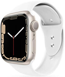 Apple Watch 4-6, SE, SE (2022) (38 / 40 mm) / Watch 7-9 (41 mm), szilikon pótszíj, állítható, két lyukas rögzítés, TP IconBand, fehér