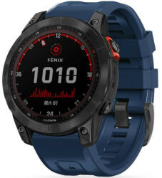  Garmin Fenix 3 / 3 HR / 5X / 5X Plus / 6X / 6X Pro / 7X, szilikon pótszíj, állítható, TP IconBand, sötétkék