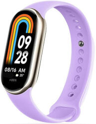  Xiaomi Mi Smart Band 8 / 9, szilikon pótszíj, állítható, TP IconBand, lila