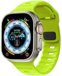 Apple Watch 4-6, SE, SE (2022) (38 / 40 mm) / Watch 7-9 (41 mm), szilikon pótszíj, állítható, TP IconBand Line, lime - tok-shop