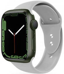 Apple Watch 4-6, SE, SE (2022) (42 / 44 mm) / Watch 7-9 (45 mm) / Watch Ultra 1-2 (49 mm), szilikon pótszíj, állítható, két lyukas rögzítés, TP IconBand, szürke