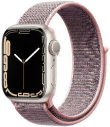 Apple Watch 4-6, SE, SE (2022) (38 / 40 mm) / Watch 7-9 (41 mm), textíl pótszíj, nylon, állítható, légáteresztő, TP Nylon, rózsaszín - tok-shop