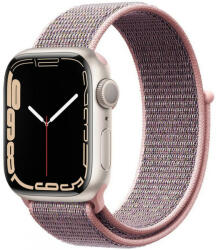 Apple Watch 4-6, SE, SE (2022) (38 / 40 mm) / Watch 7-9 (41 mm) / Watch 10 (42 mm), textíl pótszíj, nylon, állítható, légáteresztő, TP Nylon, rózsaszín