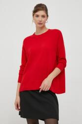 Sisley gyapjú pulóver könnyű, női, piros - piros XS