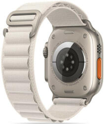 Apple Watch 4-6, SE, SE (2022) (42 / 44 mm) / Watch 7-9 (45 mm) / Watch Ultra 1-2 (49 mm), textíl pótszíj, nylon, állítható, hullámos kialakítású akasztórész, TP Nylon Pro, fehér - tok-shop