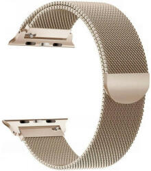 Apple Watch 4-6, SE, SE (2022) (38 / 40 mm) / Watch 7-9 (41 mm) / Watch 10 (42 mm), fém pótszíj, milánói stílus, TP MilaneseBand, arany