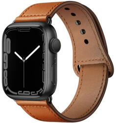 Apple Watch 4-6, SE, SE (2022) (38 / 40 mm) / Watch 7-9 (41 mm), bőr pótszíj, állítható, TP LeatherFit, barna - tok-shop