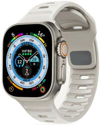 Apple Watch 4-6, SE, SE (2022) (38 / 40 mm) / Watch 7-9 (41 mm), szilikon pótszíj, állítható, TP IconBand Line, szürke