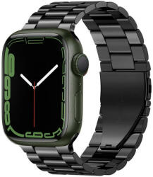 Apple Watch 4-6, SE, SE (2022) (42 / 44 mm) / Watch 7-9 (45 mm) / Watch Ultra 1-2 (49 mm), fém pótszíj, TP Stainless, fekete - tok-shop