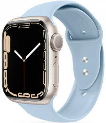 Apple Watch 4-6, SE, SE (2022) (38 / 40 mm) / Watch 7-9 (41 mm), szilikon pótszíj, állítható, két lyukas rögzítés, TP IconBand, világoskék