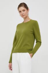Sisley gyapjúkeverék pulóver könnyű, női, zöld - zöld XS