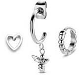 Victoria Ezüst színű méh fülbevaló szett - lord