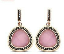 Victoria Rose gold színű rózsaszín köves fülbevaló - lord - 3 236 Ft