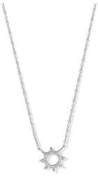 Victoria Ezüst színű fehér köves nap nyaklánc - lord