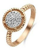 Victoria Rose gold színű fehér köves gyűrű - lord - 2 350 Ft