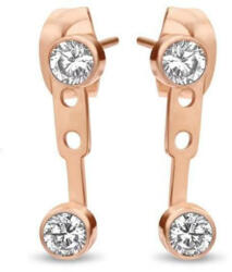 Victoria Rose gold színű fehér köves fülbevaló - lord