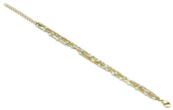 Victoria Arany színű kék gyöngyös karkötő - lord