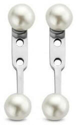 Victoria Ezüst színű fehér gyöngyös fülbevaló - lord