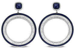Victoria Ezüst színű kék, fehér köves fülbevaló - lord - 5 370 Ft