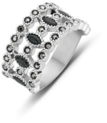 Victoria Ezüst színű fekete köves gyűrű - lord - 3 290 Ft
