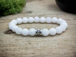 R. M. ékszer Bika horoszkópos tejkvarc karkötő (1039RM18)