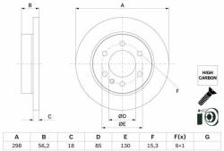 Bosch Disc frana BOSCH 0 986 479 H07 (0 986 479 H07) - automobilus