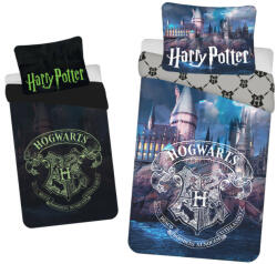  Harry Potter Hogwarts Sötétben világító ágyneműhuzat 140×200cm, 70×90 cm (JFK051748) - kidsfashion