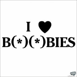 matrica. shop I Love Boobies - Autómatrica