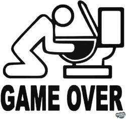 matrica. shop Game Over felirat Autómatrica